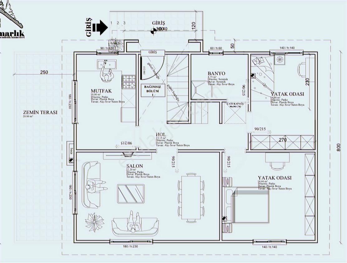 Trendarsa'dan Taksitli Ruhsatlı Projeli Villa Arsası (son 2) - Görsel 6