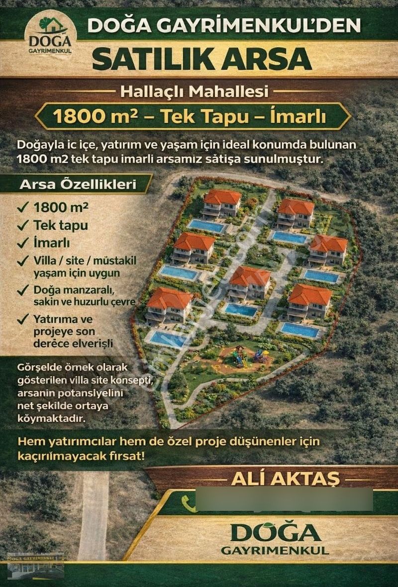 Bölgenin En Büyük Tek Tapu Villa İmarlı Arsası Satışta
