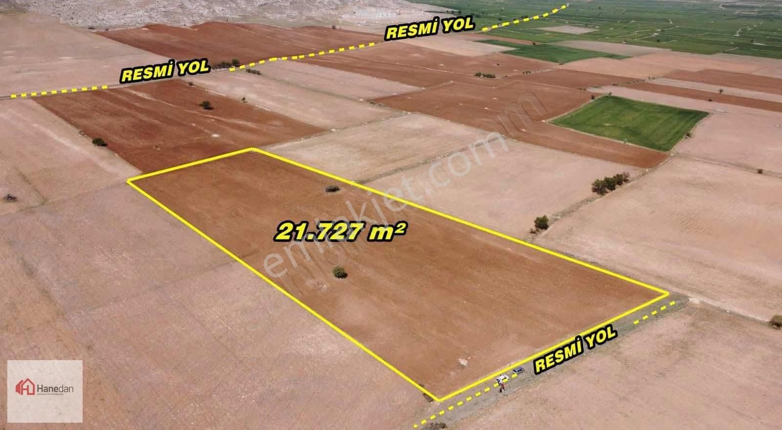 Hanedan,dan 21.727 M2 Çarıklar Sınırında Kavak Tapulamalı Tarla - Görsel 2