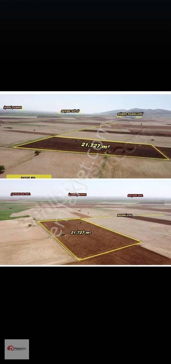 Hanedan,dan 21.727 M2 Çarıklar Sınırında Kavak Tapulamalı Tarla - Görsel 12