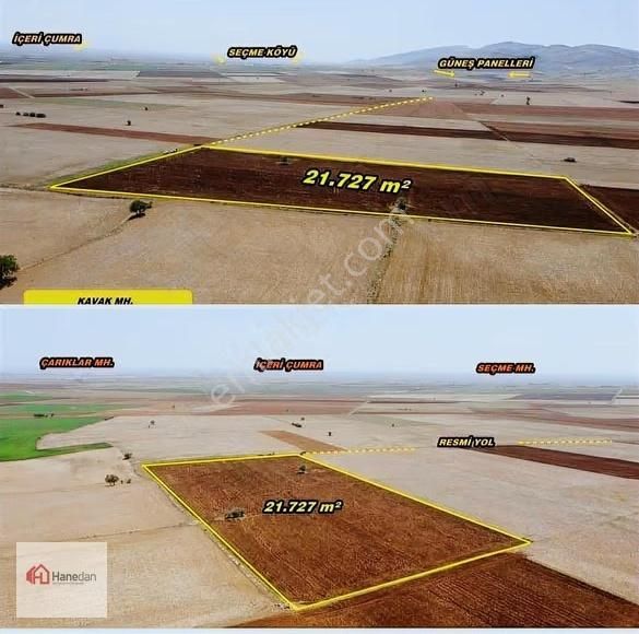 Hanedan,dan 21.727 M2 Çarıklar Sınırında Kavak Tapulamalı Tarla - Görsel 13