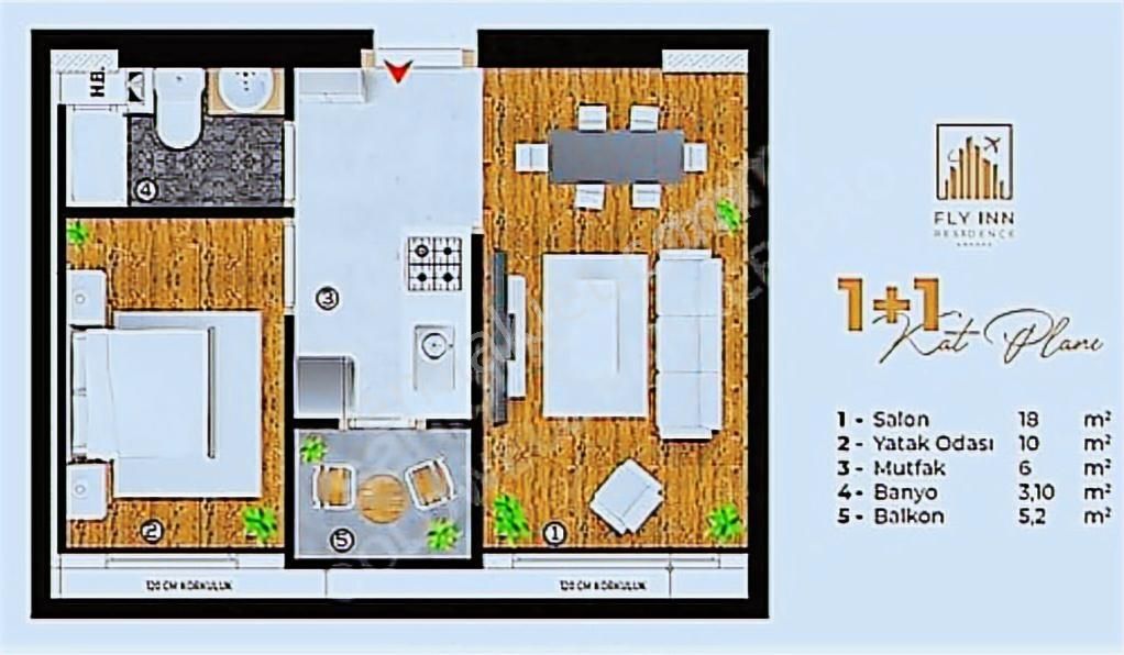 Havaalanı Yakını Bağımsız Mutfaklı Satılık 1+1 - Görsel 10