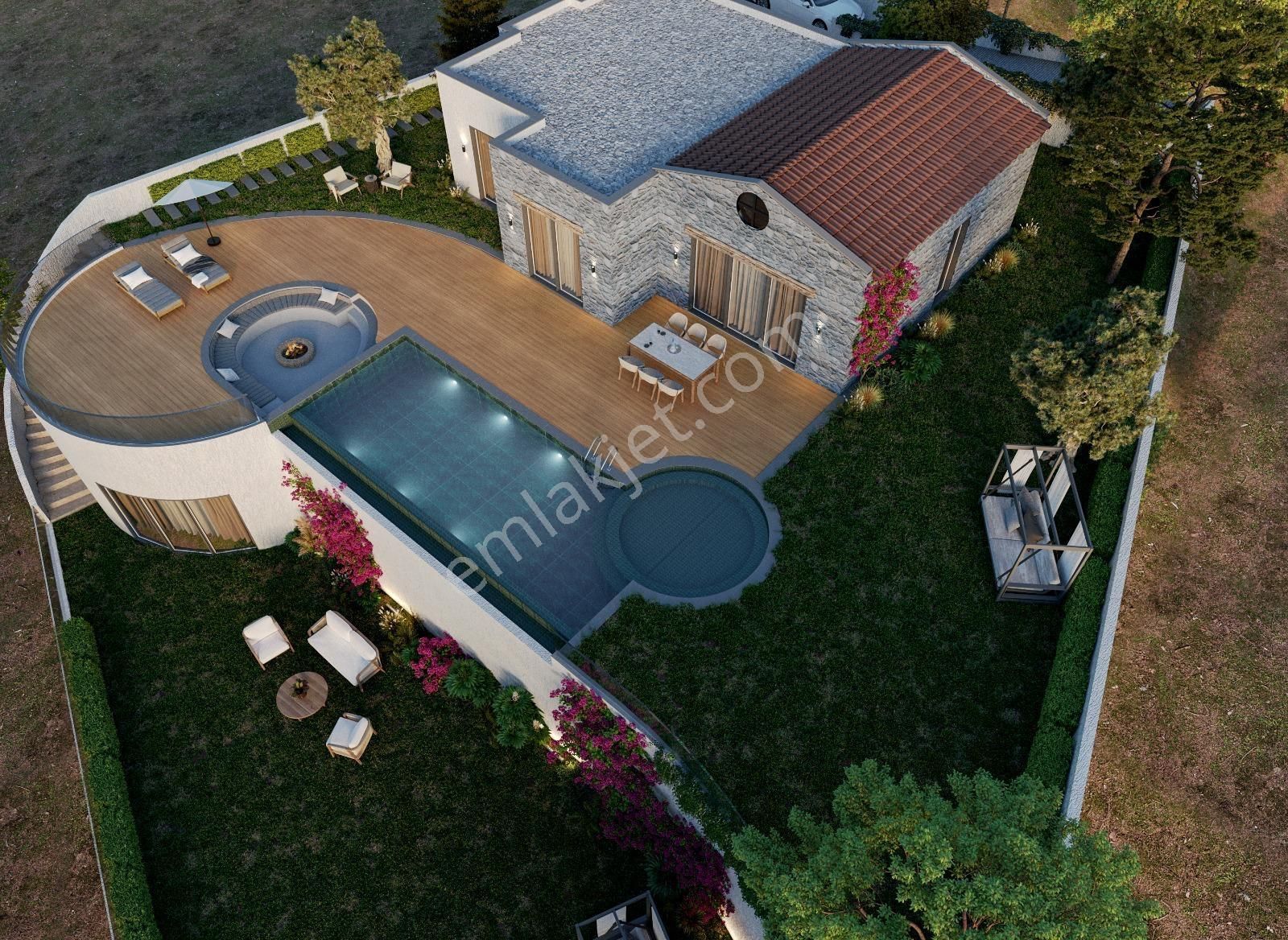 Milas Meşelikte Satılık 1 Dönüm Arsa İçerisinde Tek Katlı Villa - Görsel 5