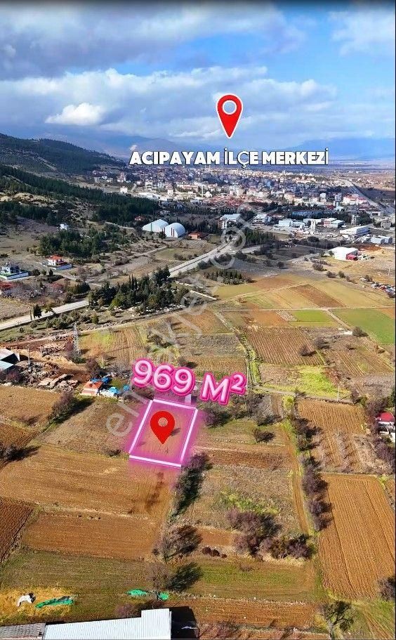 Şahin Emlaktan Denizli Acıpayam Pınaryazı Mah. Satılık İmar Dibinde Satılık 969 M² Tarla - Görsel 3