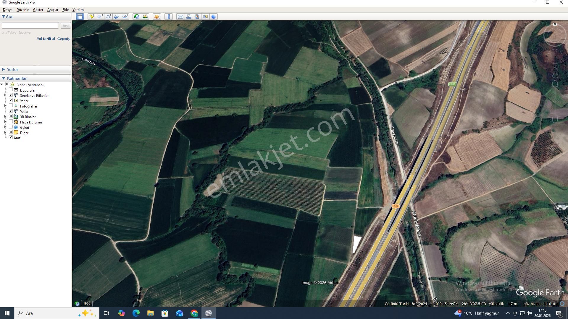 Bursa Mustafakemalpaşa Da Otobana Cephe 635m2 Tarla - Görsel 4
