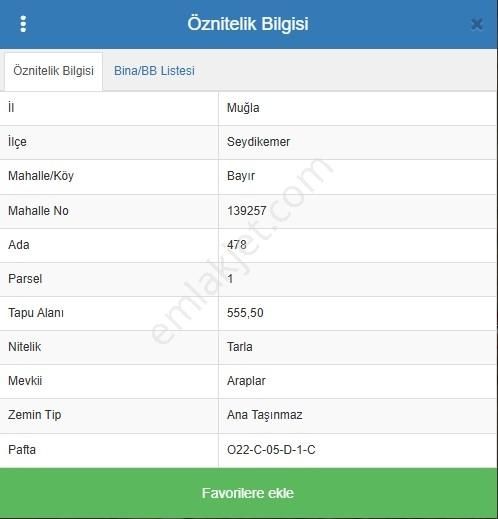 Seydikemer Bayır'da 5 Parsel Toplam 3427 M2 2b Arazi - Görsel 5