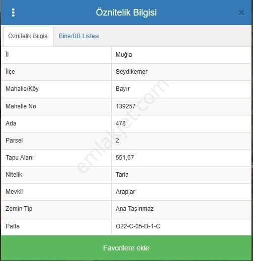 Seydikemer Bayır'da 5 Parsel Toplam 3427 M2 2b Arazi - Görsel 7