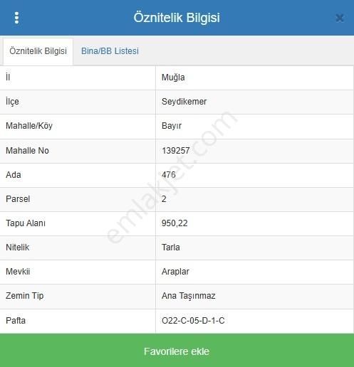 Seydikemer Bayır'da 5 Parsel Toplam 3427 M2 2b Arazi - Görsel 8