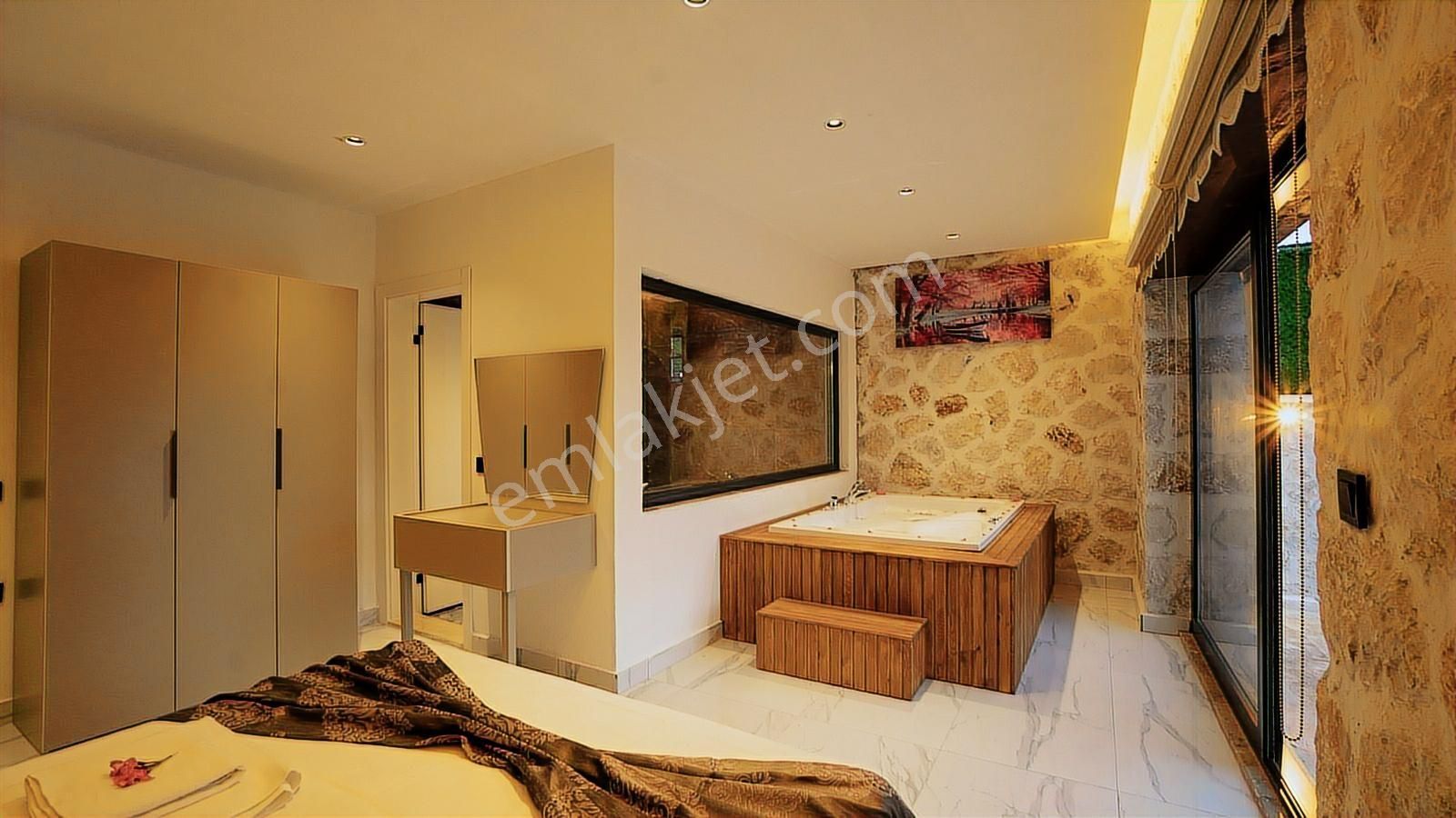 Kaş Kalkan'da Yapı Kayıtlı Belgeli Taş Konsept 2 Lüks Villa - Görsel 11