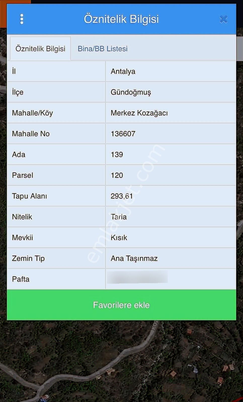 Antalya-gündoğmuş-kozağacında 293m2