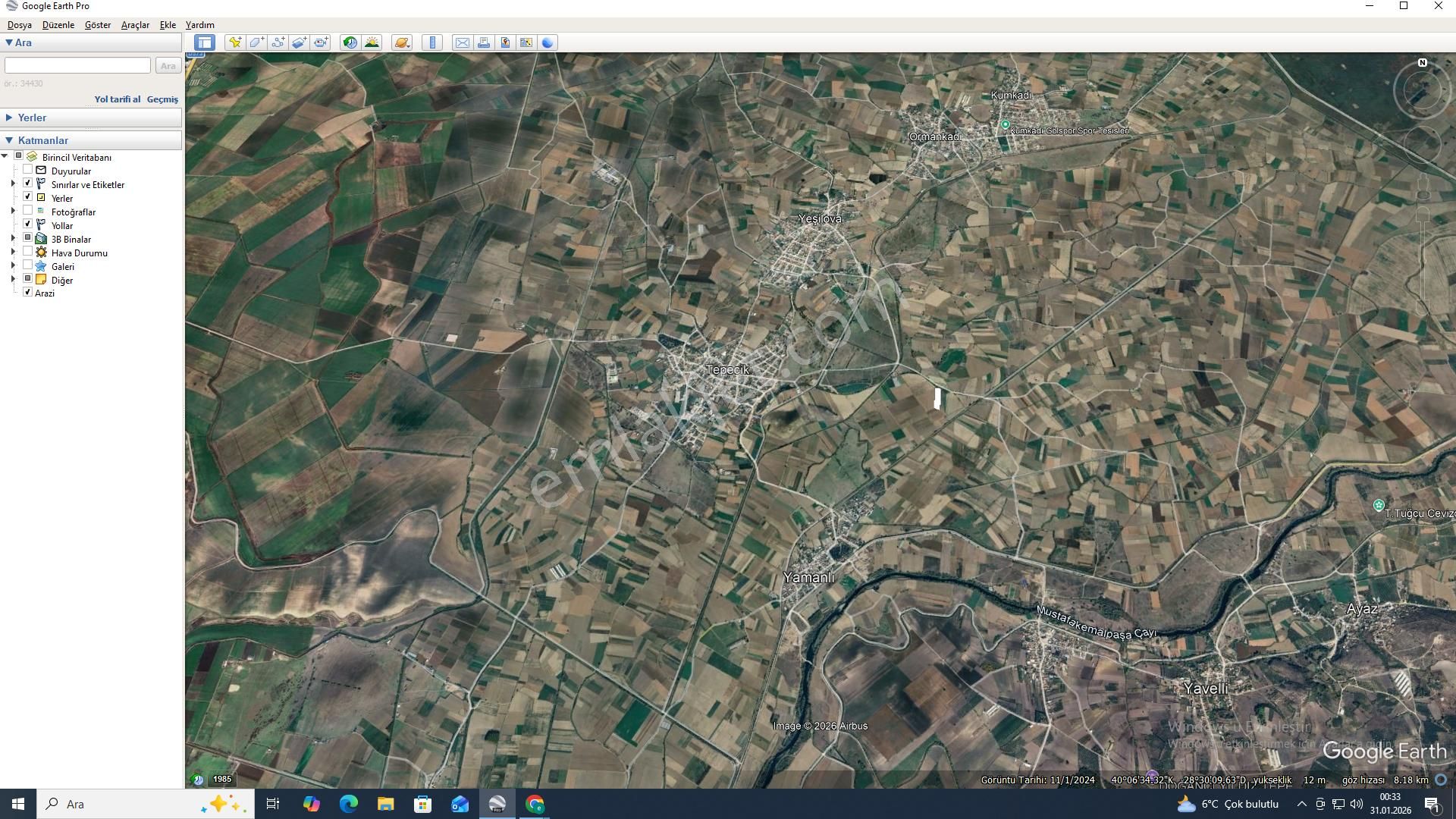 Yeşilova Doğancı Bağlantı Yolu Üzeride Sulu Tarım Arazisi Mustafakemalpaşada - Görsel 5