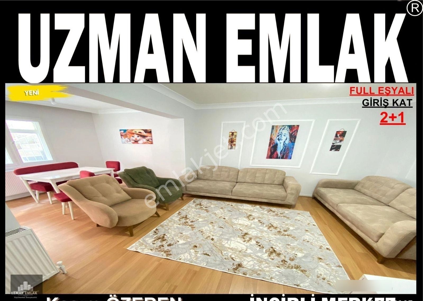 Uzman Emlak’dan Gata-ve Etlik Şehir Hast.yakını Full Eşyalı Giriş Kat ( Altında Daire Var 2+1 Daire)
