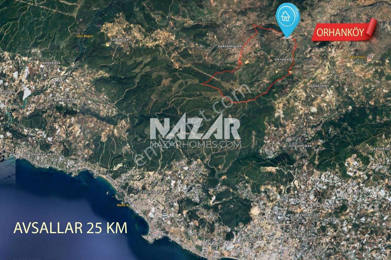 Alanya Orhanköy'de 1.421 M² Satılık Fırsat Tarla - Görsel 3
