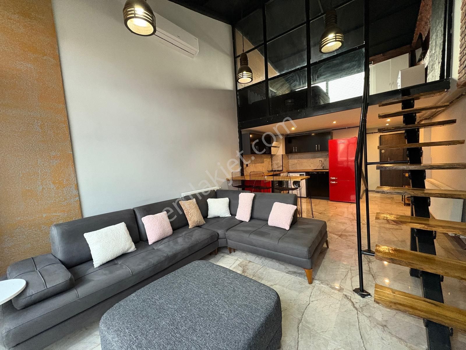 Görüklede Full Eşyalı Geniş M2 Dubleks 1+1 Satılık Loft Daire - Görsel 21