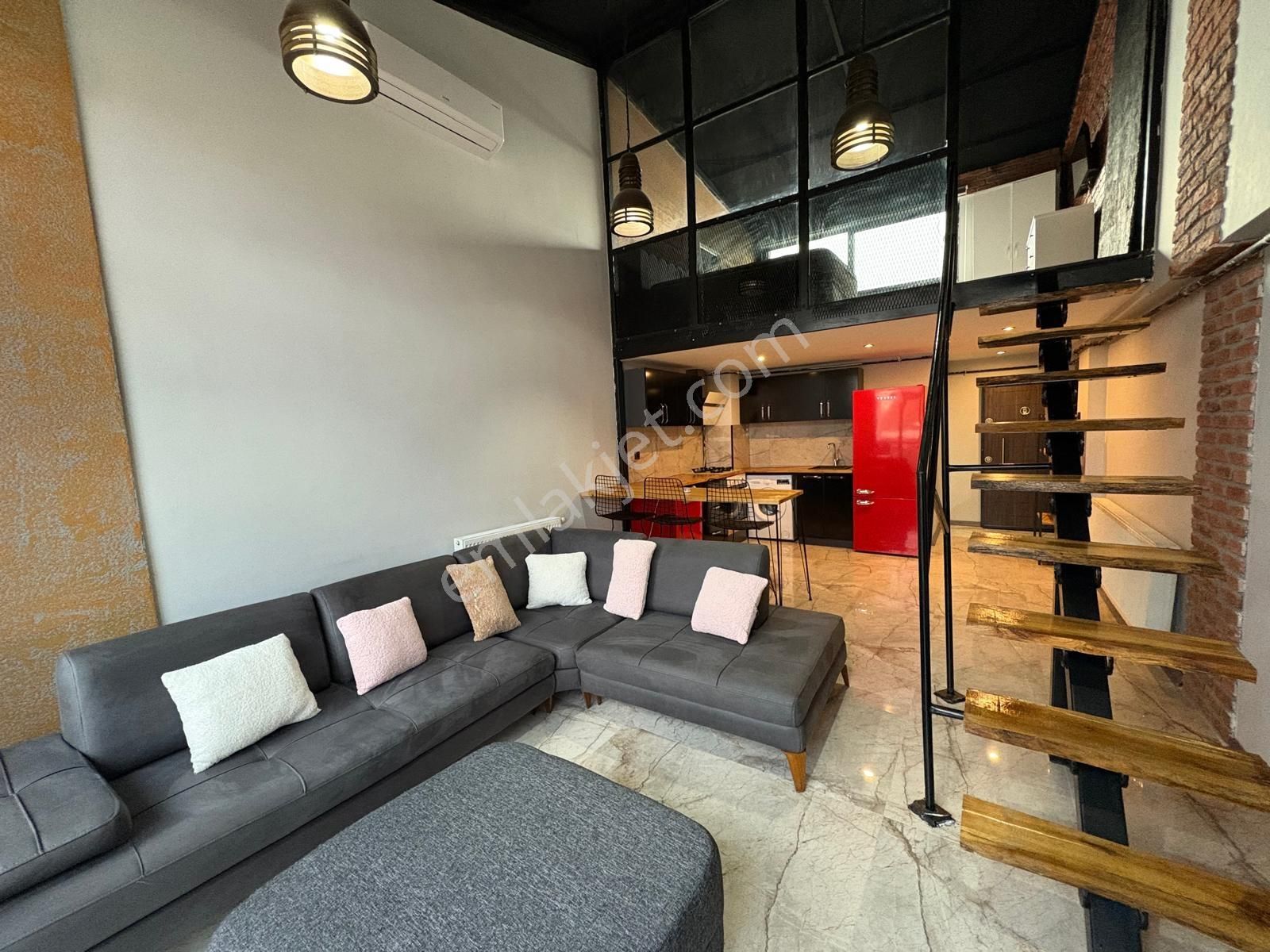 Görüklede Full Eşyalı Geniş M2 Dubleks 1+1 Satılık Loft Daire - Görsel 11