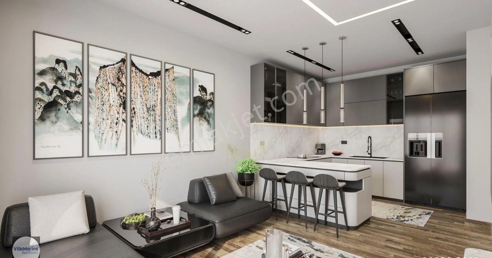Güvenlikli Sitede Yerden Isıtmalı 1+1 Daire - Görsel 16