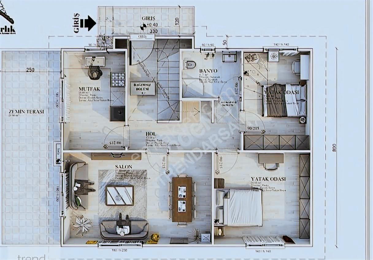 Trendarsa'dan Site İçinde Geniş Bahçeli Villalar - Görsel 13