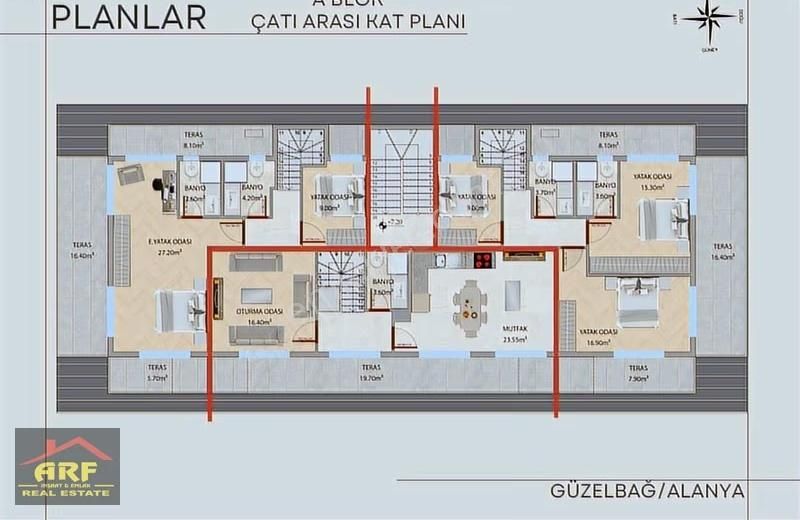 Alanya Güzelbağda Doğa Ve Deniz Manzaralı Satılık Daireler - Görsel 19