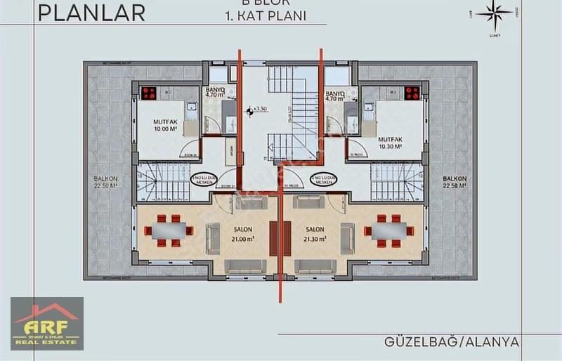 Alanya Güzelbağda Doğa Ve Deniz Manzaralı Satılık Daireler - Görsel 2