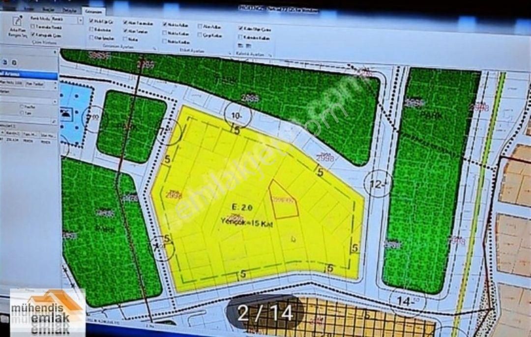 Mühendis Emlak'ta Karabağlar 15 Kat Çalışması 2 Emsal 150m2 Arsa - Görsel 7