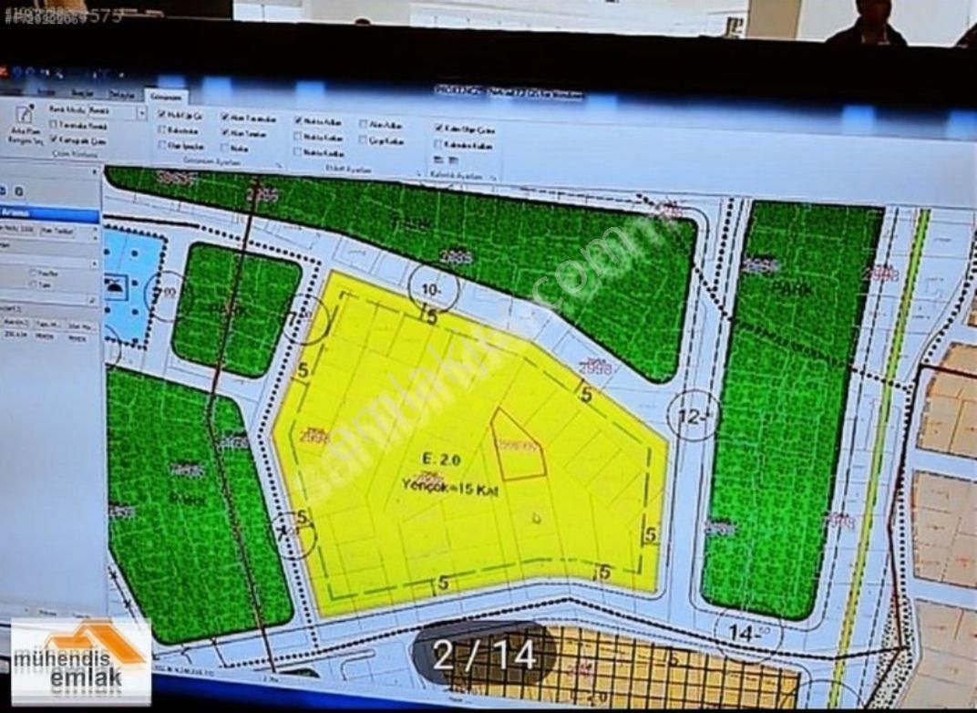 Mühendis Emlak'ta Karabağlar 15 Kat Çalışması 2 Emsal 150m2 Arsa