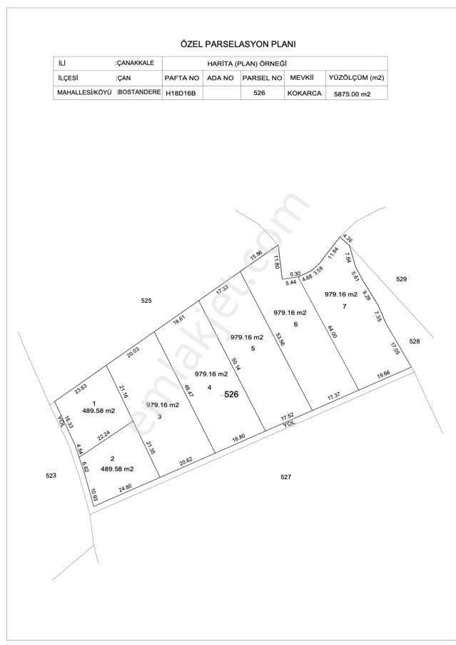 Çanakkale Çan Bostandere Köyünde 979 M2 Resmi Tapulu Tarla Araç Takası Düşünülebilir Pazarlık Olur - Görsel 6