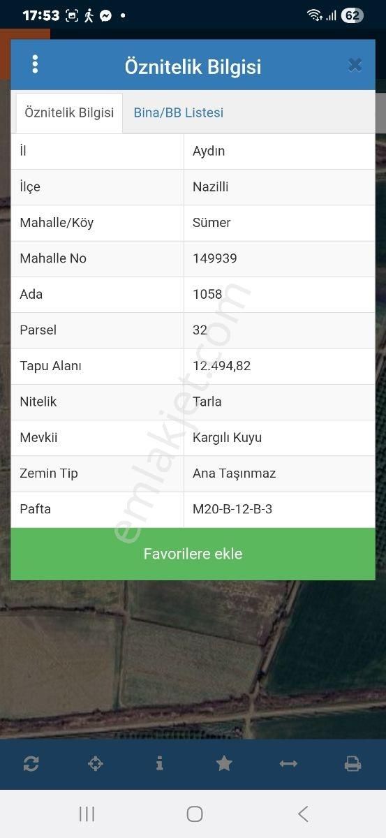 Aydın Nazilli Sümer Merkezi Konumda Satılık Tarla - Görsel 12
