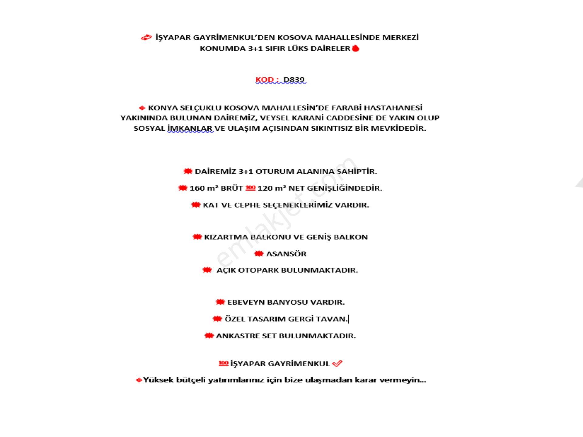 İşyapar Gayrimenkul Den Kosova Mah. Kızartma Balkonlu 3+1 Daire - Görsel 10