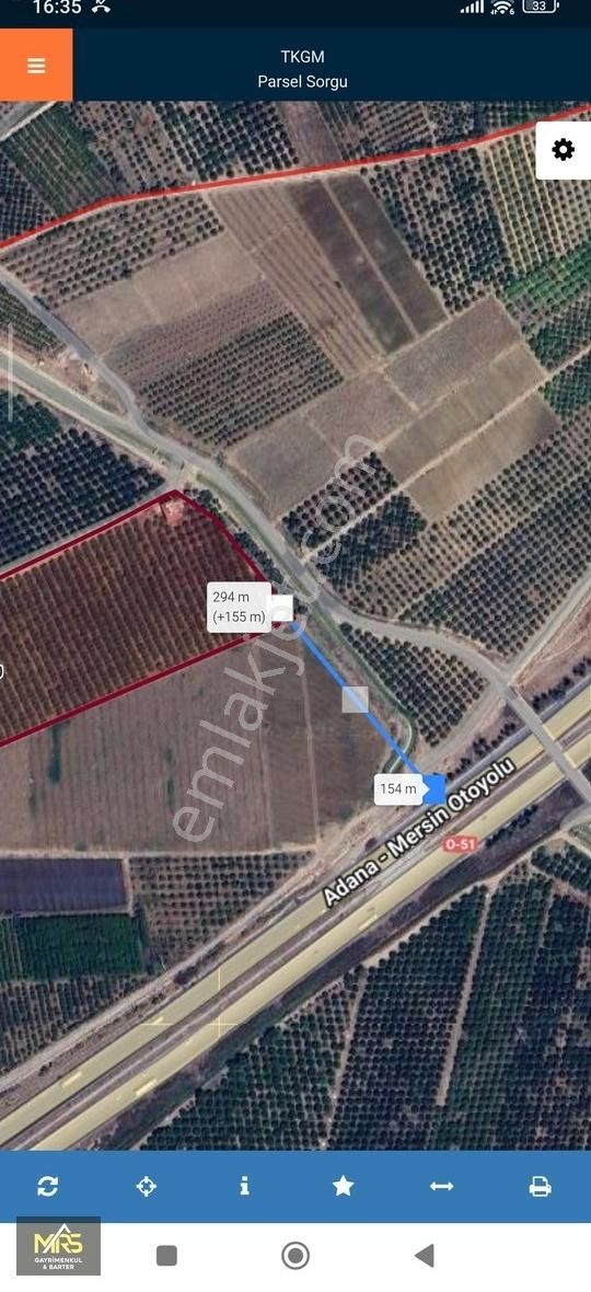 Mrs Gayrimenkulden Akdenizde Otobana 150metre Mesafede 39dönüm