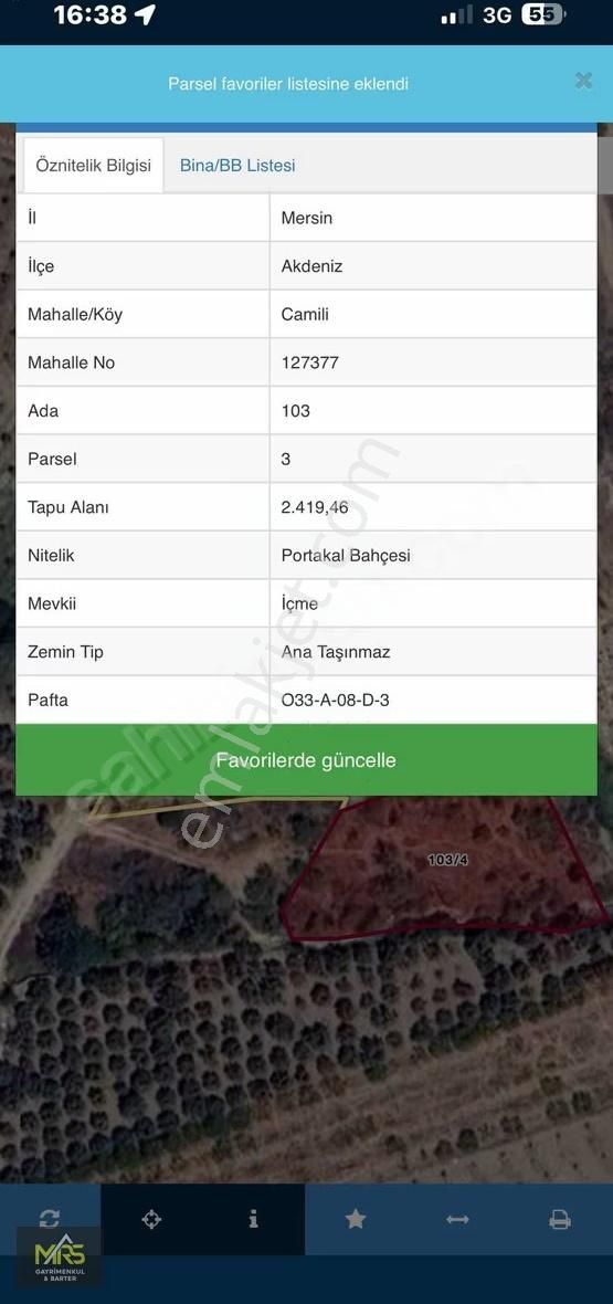 Mrs Gayrimenkul Akdeniz Camili Köyü 2500 Dönüm İçinde