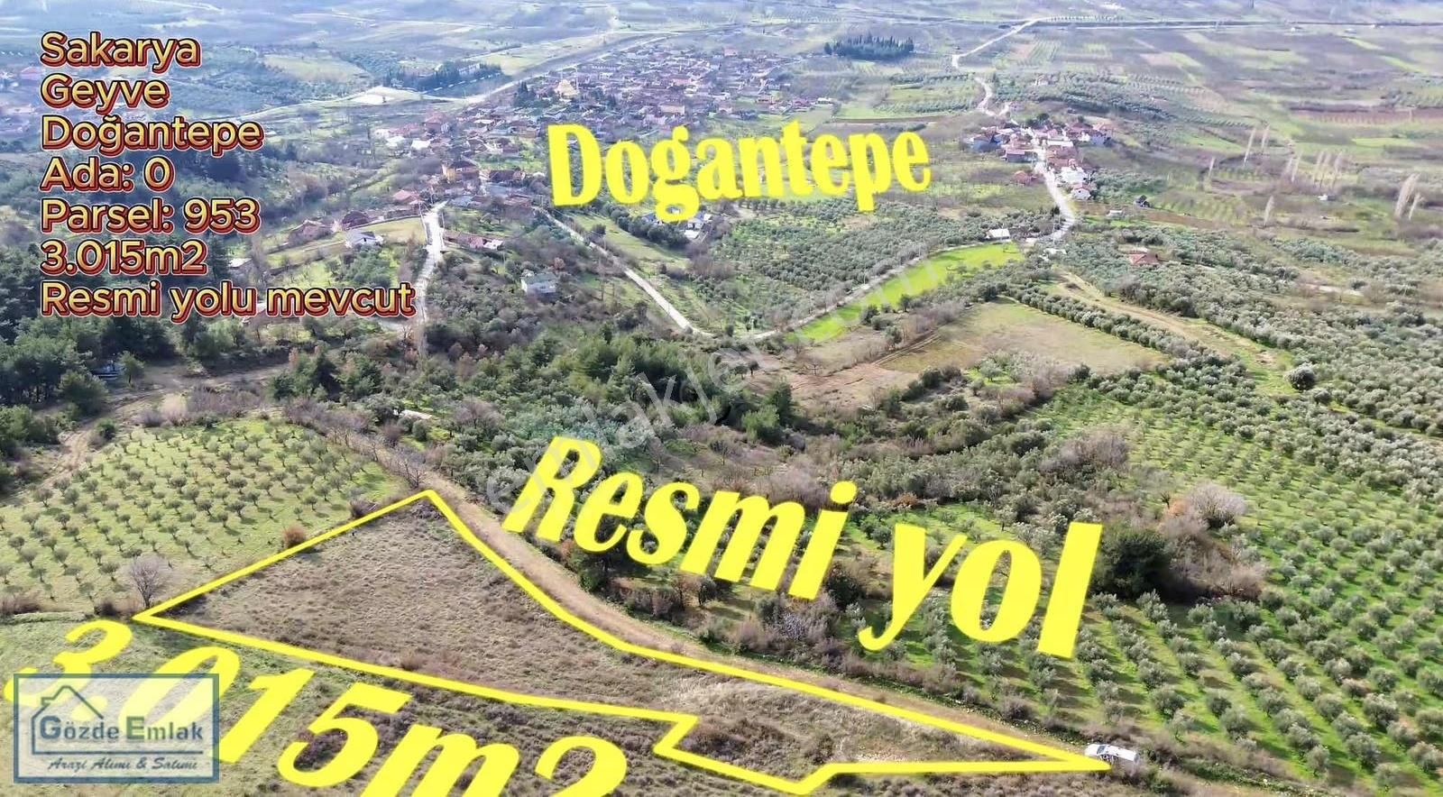 Sakarya Geyve Doğantepe 3015m2 Yola Cephe Ve Manzaralı Arazi