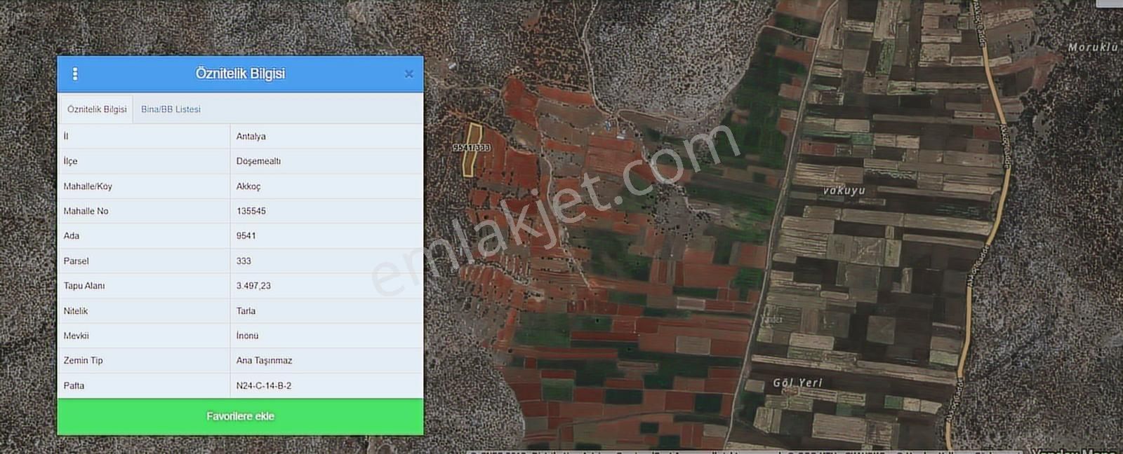 Antalya Döşemealtı Akkoç Mahallesinde 3.497 M² Yatırımlık Tarla - Görsel 14