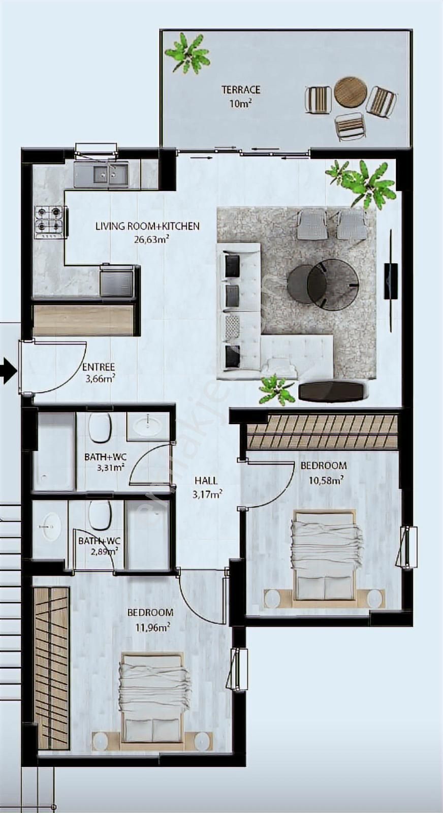 Bodrum Acropol City 2 Satılık Kesintisiz Manzaralı Daire - Görsel 19