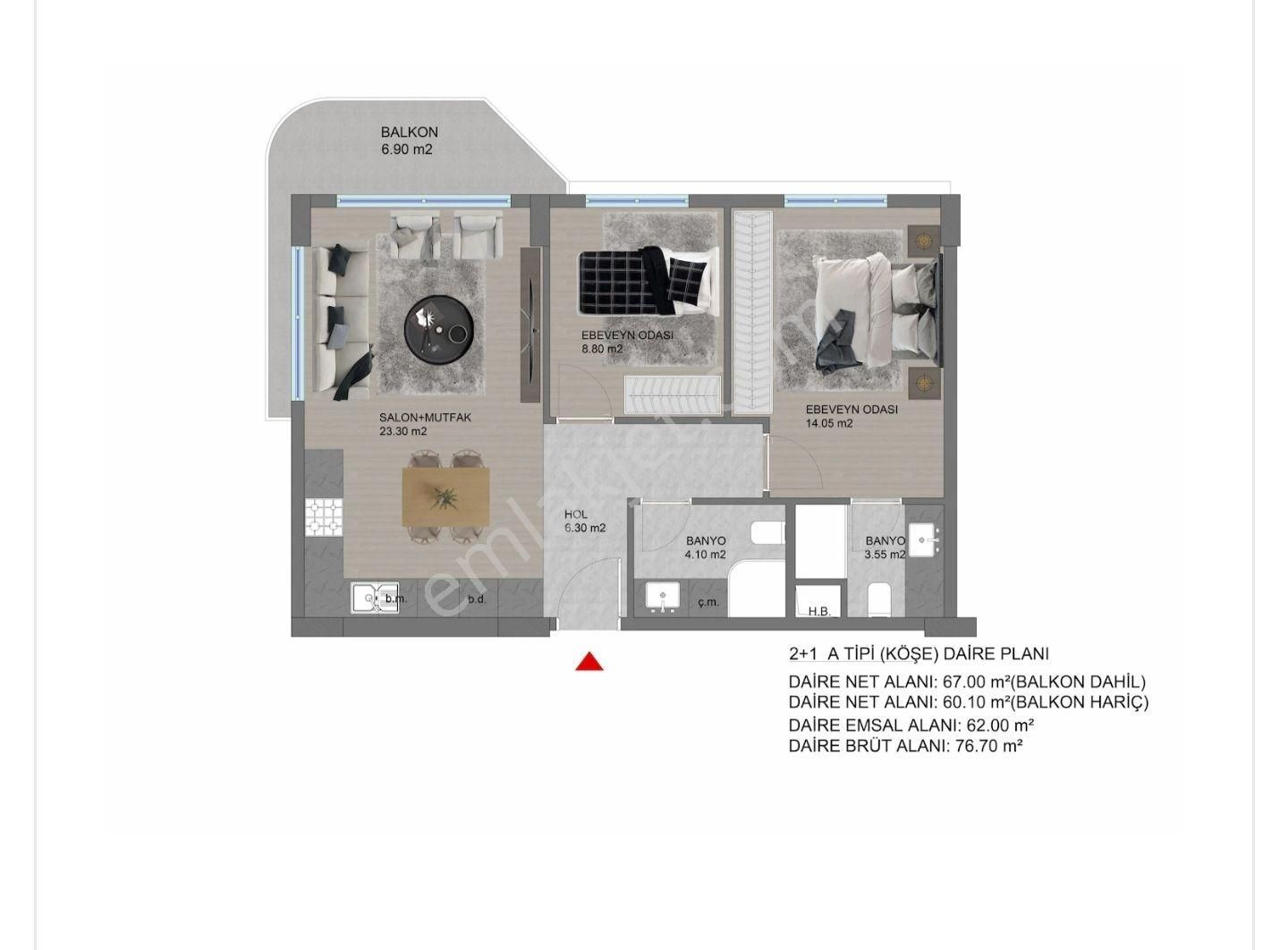 Taksitle 2+1 / Faizsiz Ödeme - Görsel 8