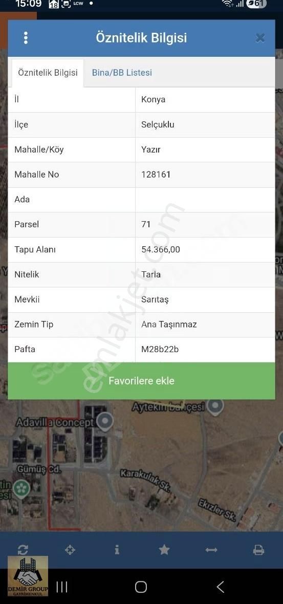 Demir Grup'tan Beyhekim Mh Doğaşehir Arkasında 543 M2 Hisse - Görsel 2