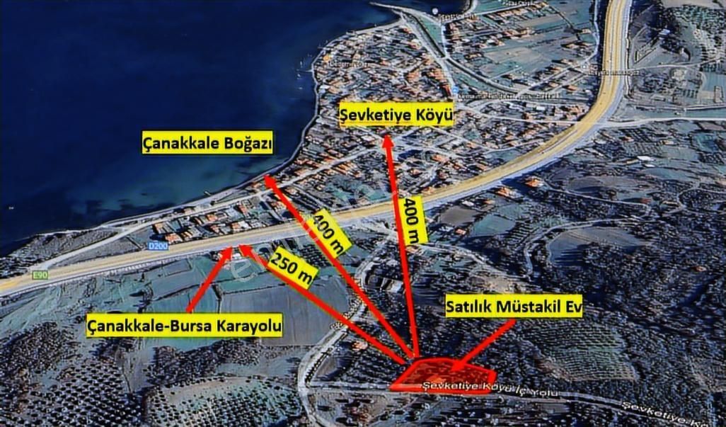 Çanakkale Lapseki Şevketiye Satılık Deniz Manzaralı Müstakil Ev. - Görsel 8