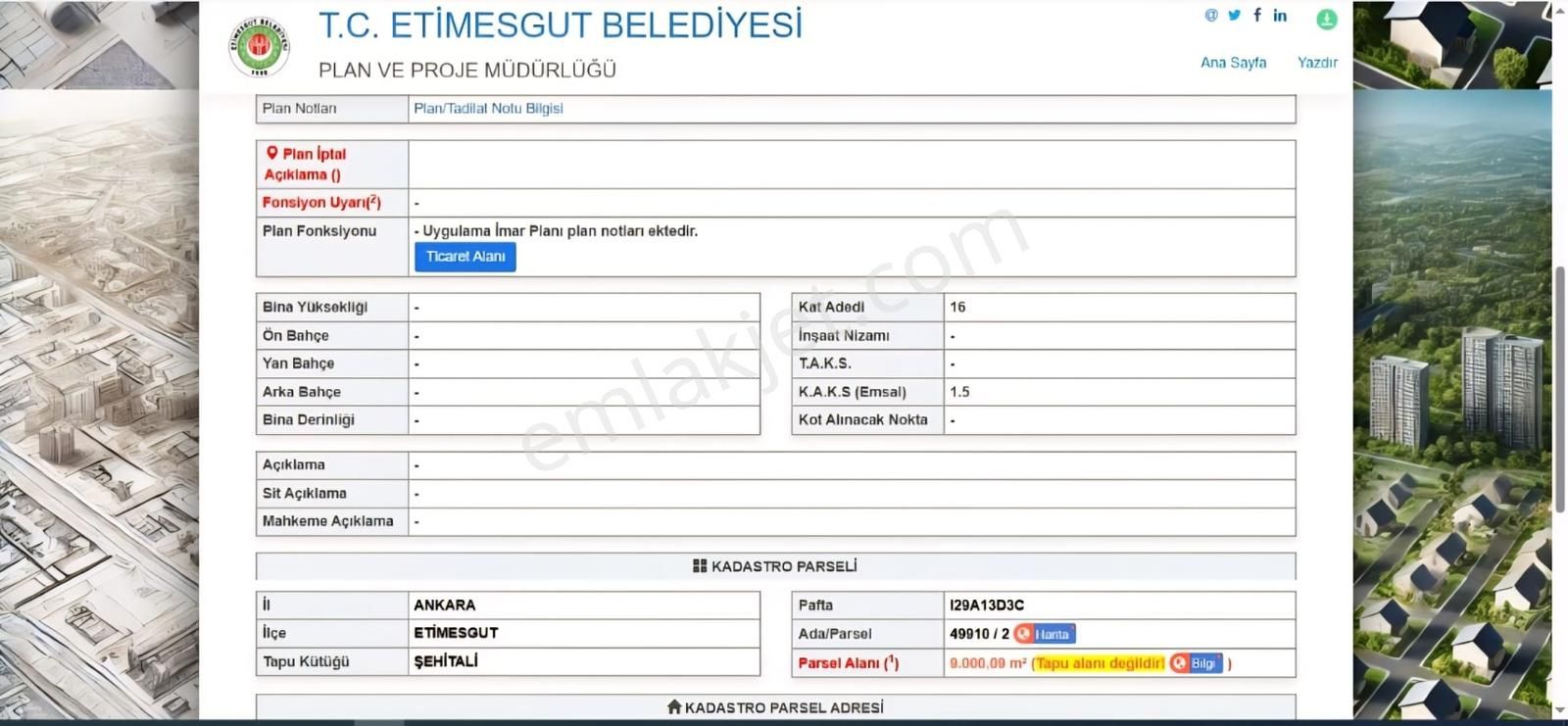 Cb Premıum'dan Yaşamkent Bitişiği Yatırımlık Ticari Arsa - Görsel 4