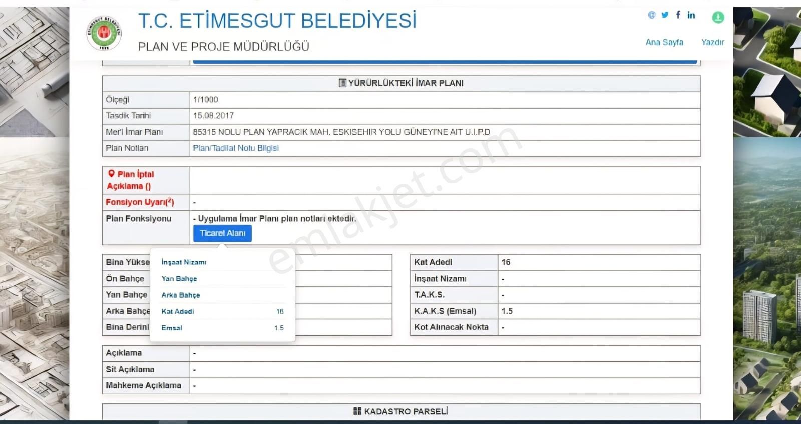 Cb Premıum'dan Yaşamkent Bitişiği Yatırımlık Ticari Arsa - Görsel 3