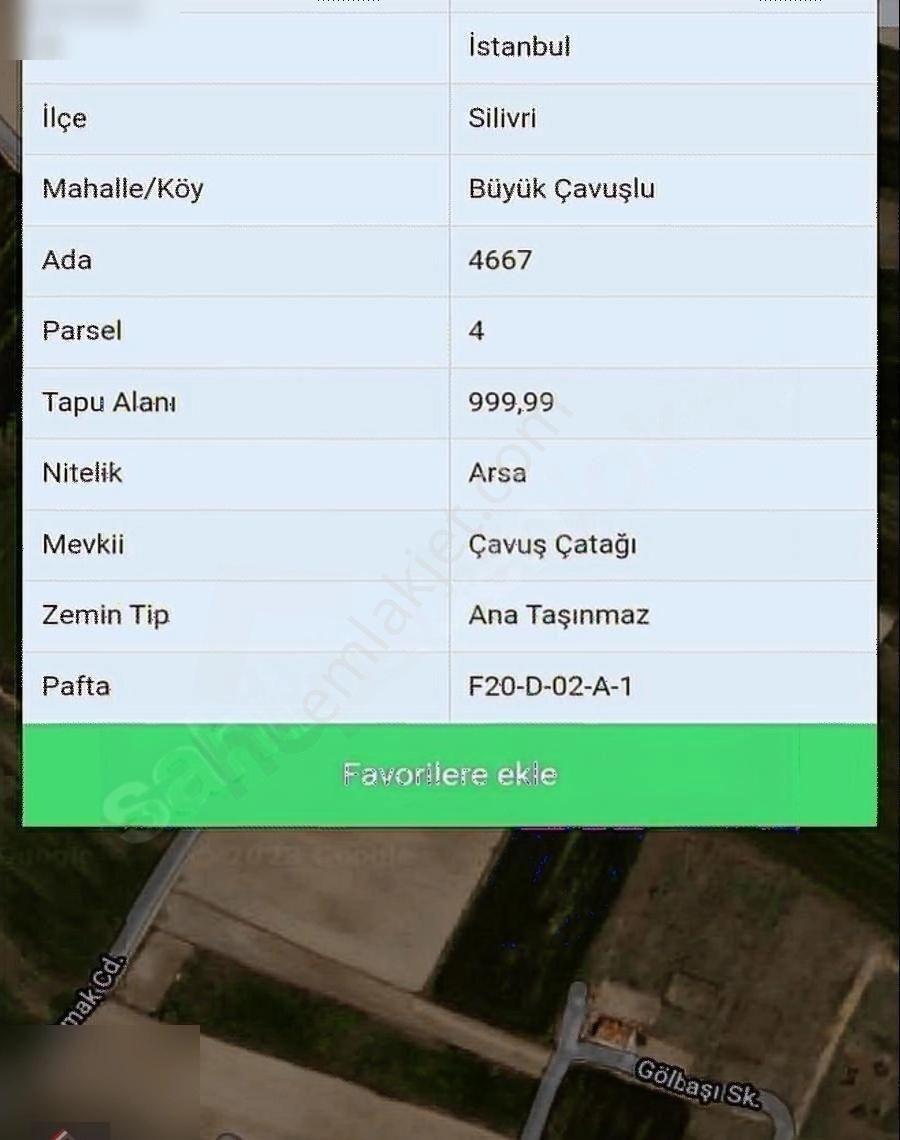 Silivri Büyükçavuşlu'da 1000 M2 Caddeye Cepheli Satılık Arsa - Görsel 17