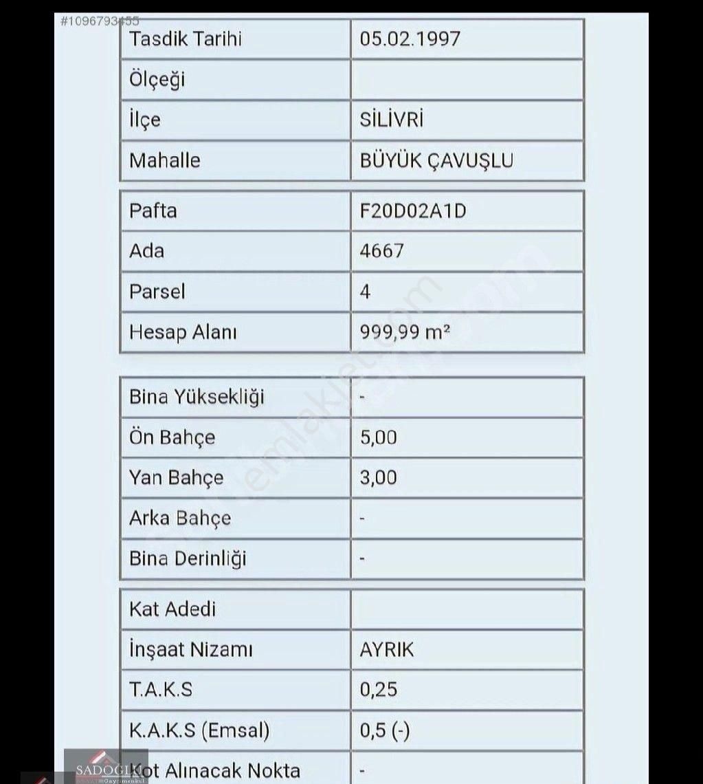 Silivri Satılık 1000 M2 Arsa Büyükçavuşlu'da - Görsel 11