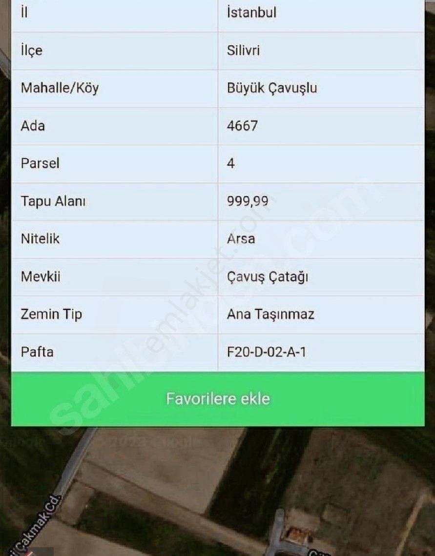 Silivri Satılık 1000 M2 Arsa Büyükçavuşlu'da - Görsel 17