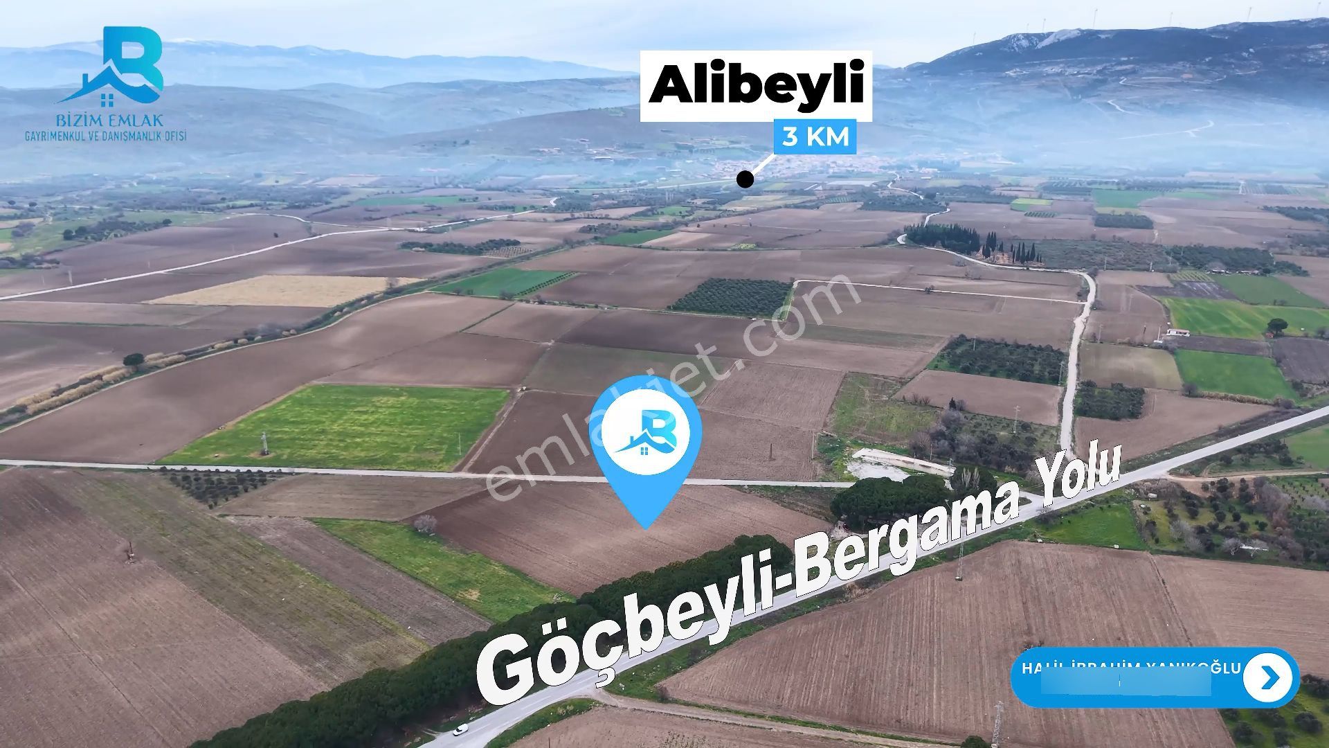 Bergama Alibeyli Mah Göçbeyli Bergama Anayola Sıfır Fırsat Tarla - Görsel 4