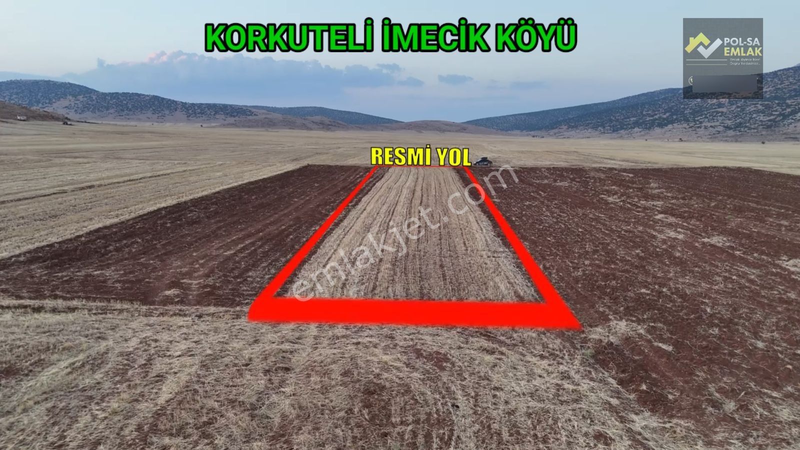 Korkuteli İmecik Köyü Satılık 1.676m2 Tarla Resmi Yolu Var - Görsel 7