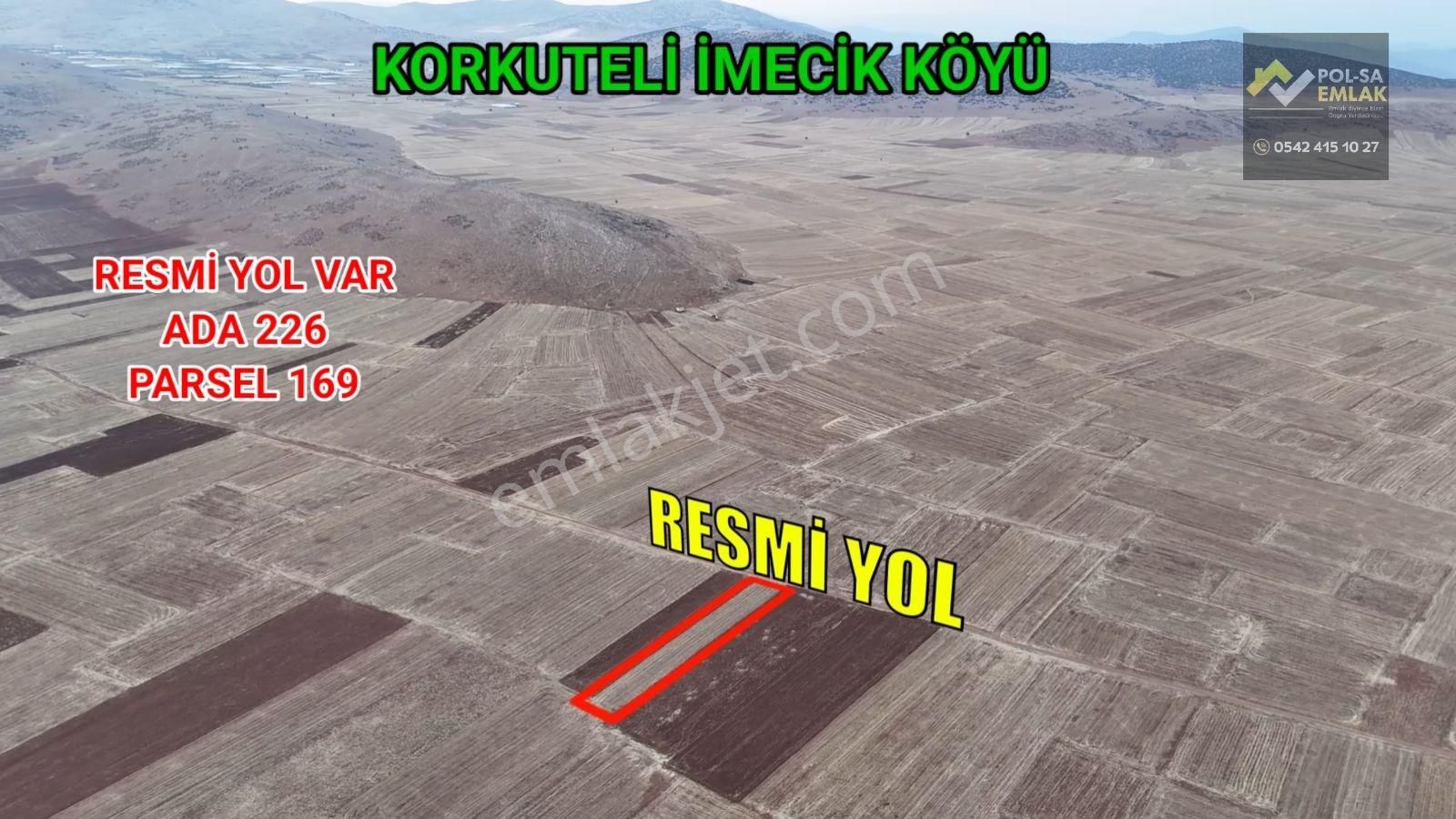 Korkuteli İmecik Köyü Satılık 1.676m2 Tarla Resmi Yolu Var - Görsel 4