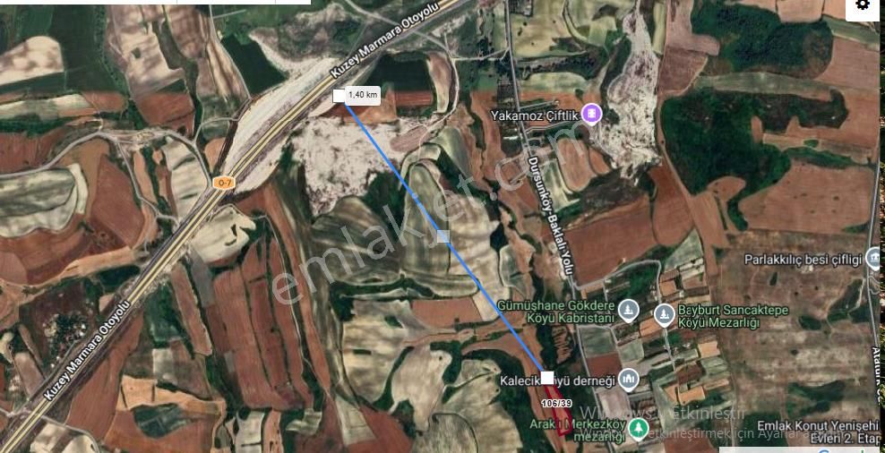 Arnavutköy Dursunköyde Satılık Arsa , 147 M2 Hisseli Caddeye Yakın - Görsel 2