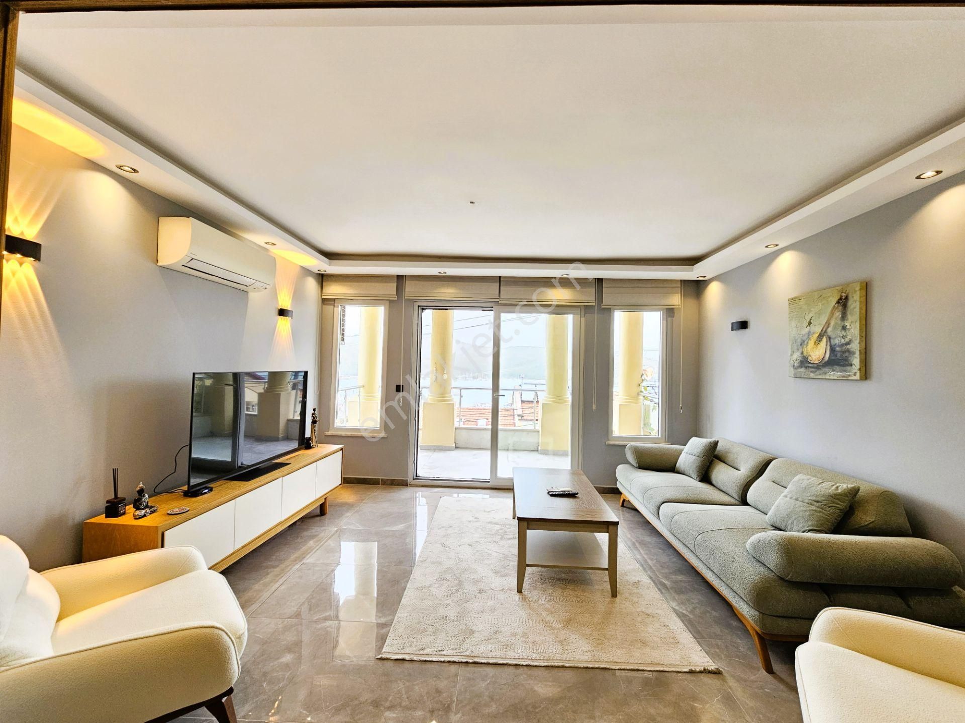 Fethiye Karagözler De Full Deniz Manzaralı, Havuzlu Satılık 1+1 Daire - Görsel 3