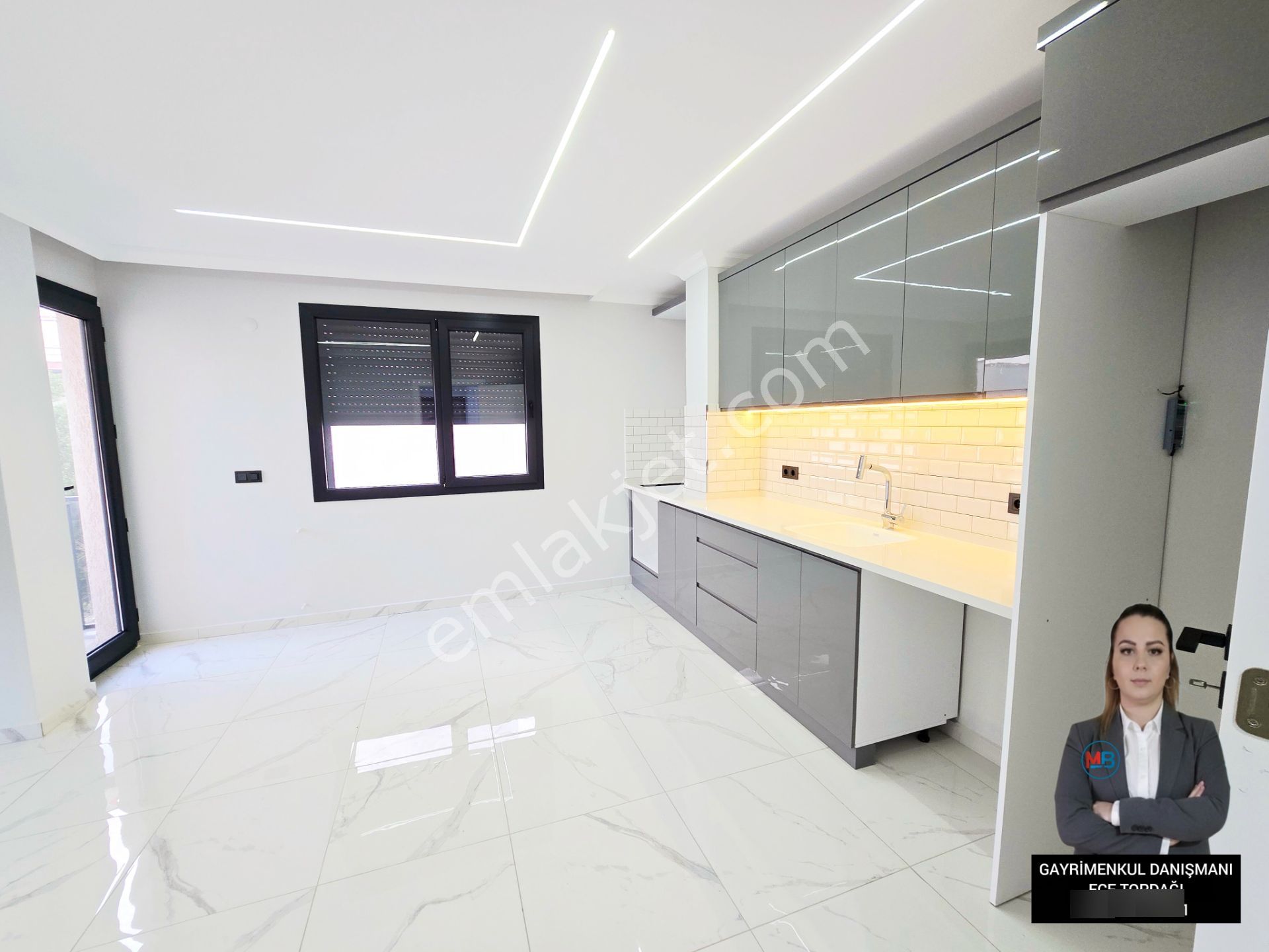 Didim'de Satılık 1+1 Sıfır Orta Kat Asansörlü Ön Cephe Daire ! - Görsel 8