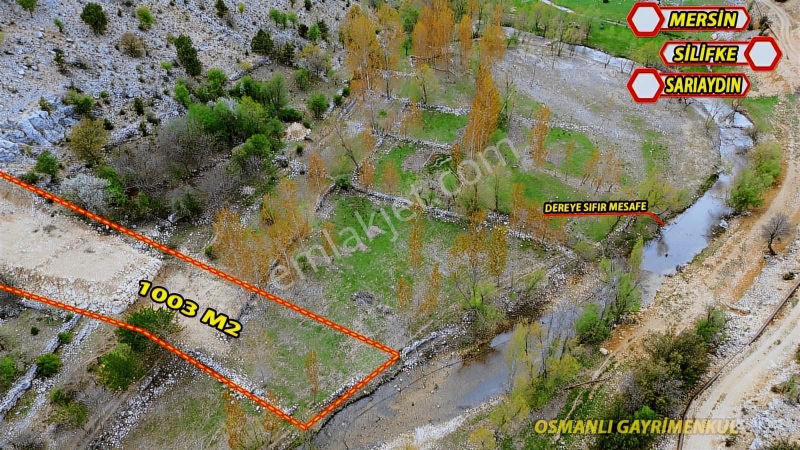 Silifke Sarıaydın Köyü Dereye Sıfır 1 Dönüm Satılık Arsa - Görsel 4