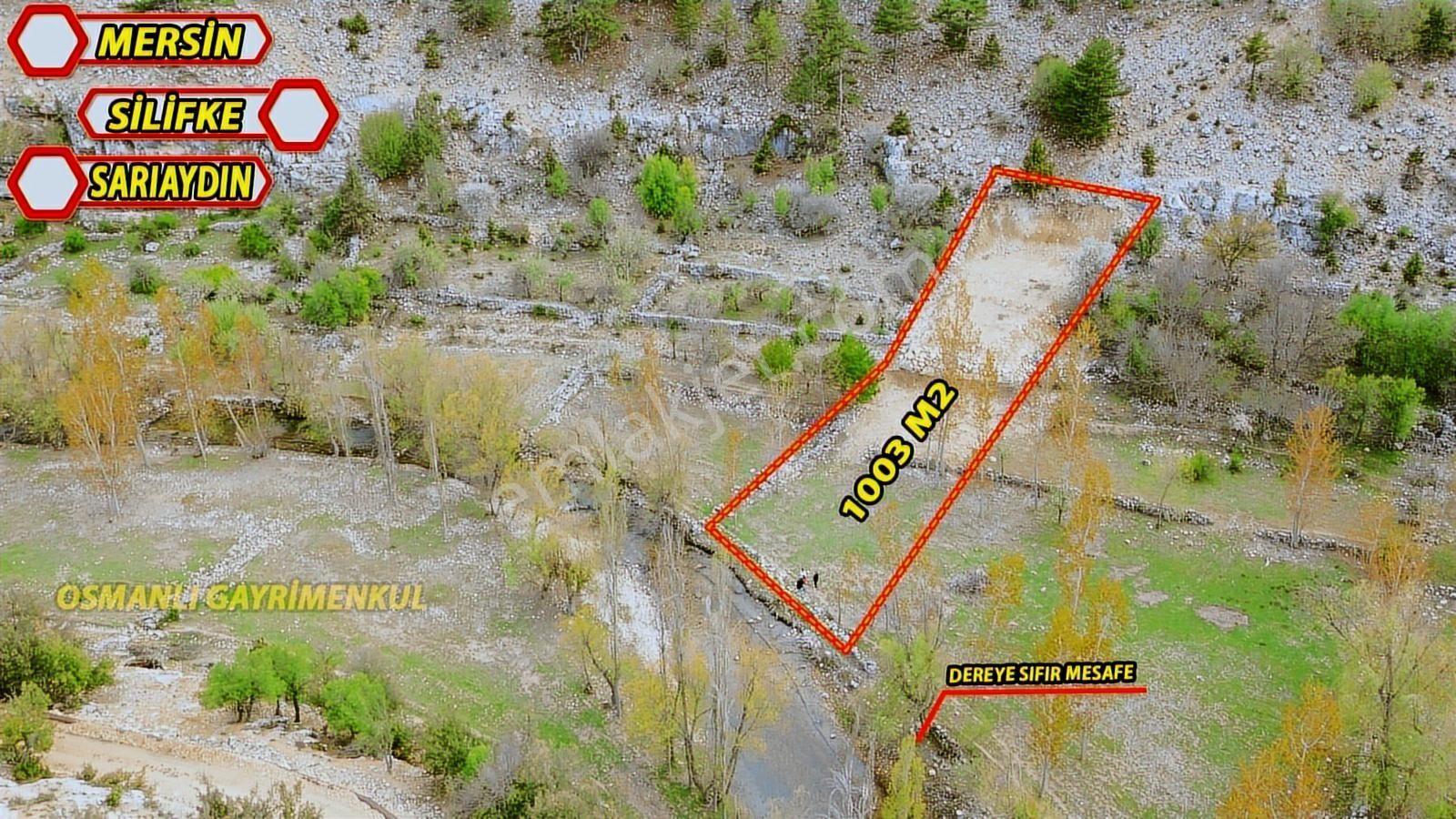 Silifke Sarıaydın Köyü Dereye Sıfır 1 Dönüm Satılık Arsa - Görsel 5