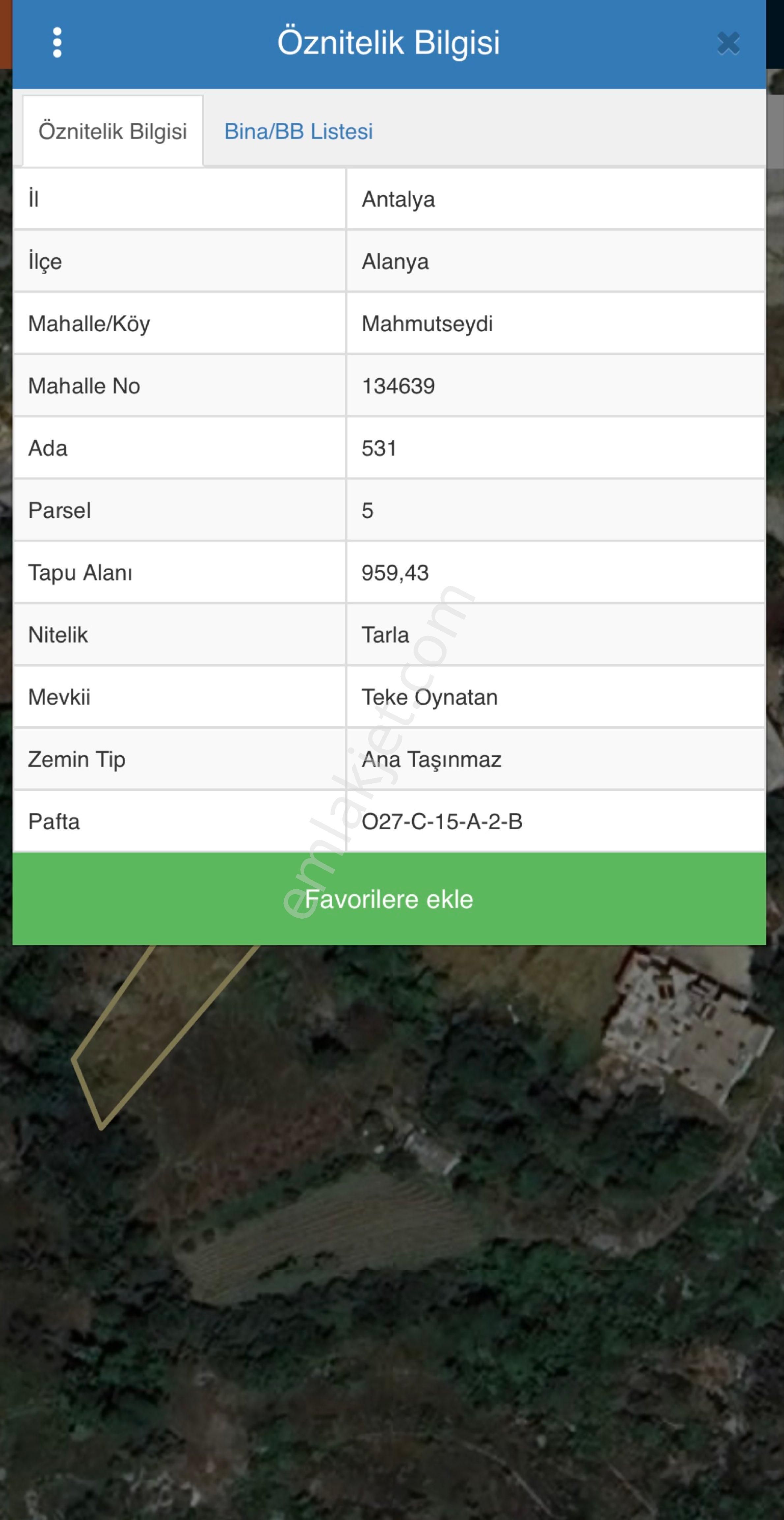 Alanya Mahmutseydi De Deniz Manzaralı 959 M2 Satılık Tarla - Görsel 3